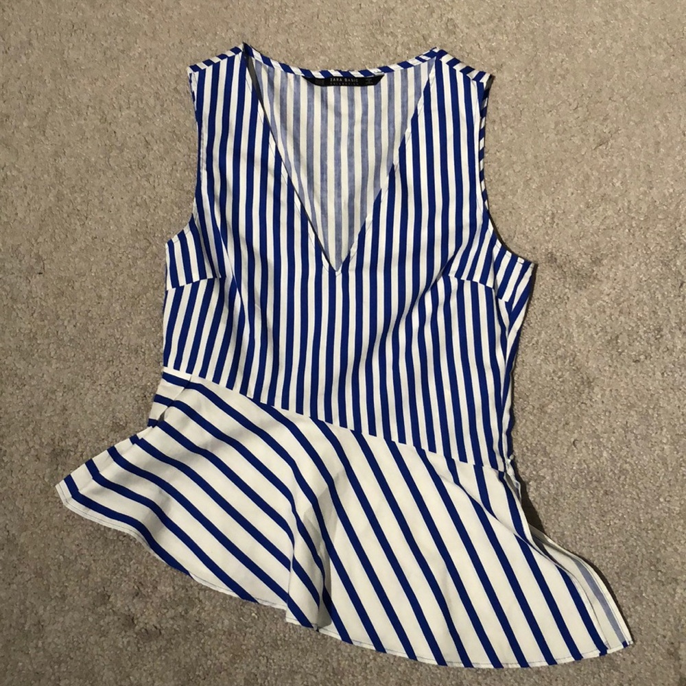 ✨BRAND NEW✨ Zara striped peplum top